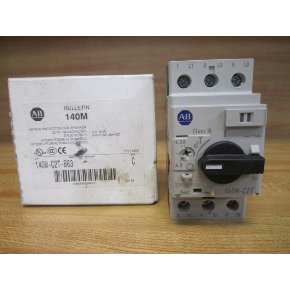 Allen Bradley 140M-C2T-B63 Circuit Breaker 140MC2TB63