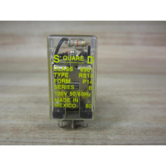 Square D 8501-RS14-P14 Relay 8501-RS14-P14-120V - Used