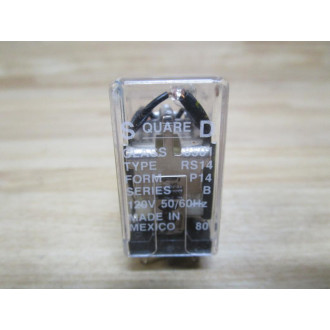 Square D 8501-RS14-P14 Relay 8501-RS14-P14-120V - Used