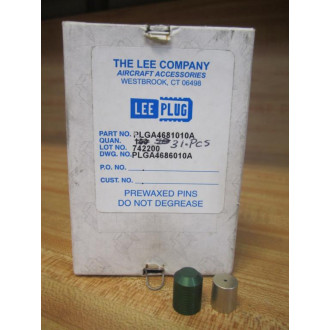 Lee Company PLGA4681010A Fusible Plug (Pack of 31) - New No Box