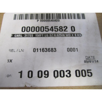 Southern  Wire 0000054582 0 Metal Banding 58" x .030" x 150'SS