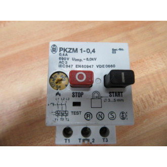 Klockner Moeller PKZM1-0,4 Motor Starter PKZM104 - Used