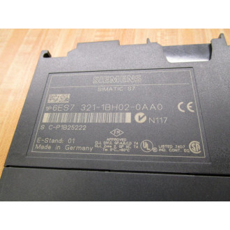 Siemens 6ES7-321-1BH02-0AA0 Input Module 6ES73211BH020AA0 - Used