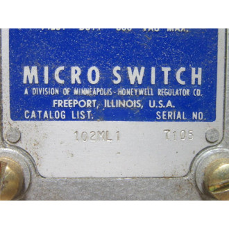 Micro Switch 102ML1 Limit Switch