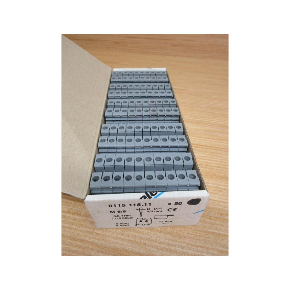 ABB Entrelec M68 M68 Terminal Blocks 5118 011511811 (Pack of 50)