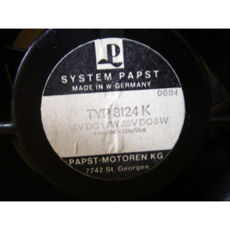 Papst TYP8124K DC Axial Fan - New No Box