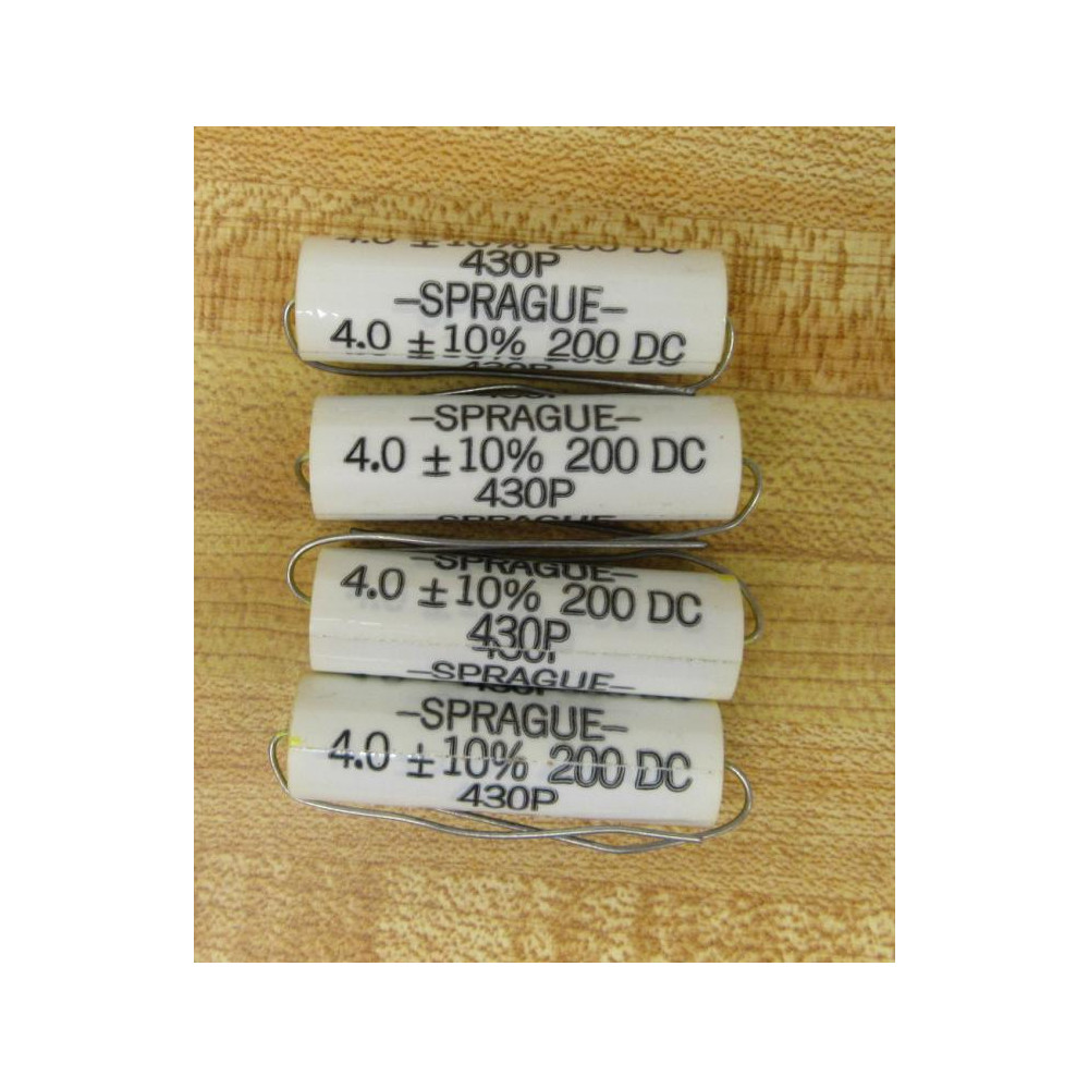 Sprague 430P Capacitor 4.0 +- 10% (Pack of 4) - New No Box