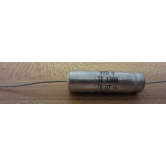 Sprague TE 1308 Capacitor TE1308 30 D + 75 UF + 0-50VDC (Pack of 10) - New No Box