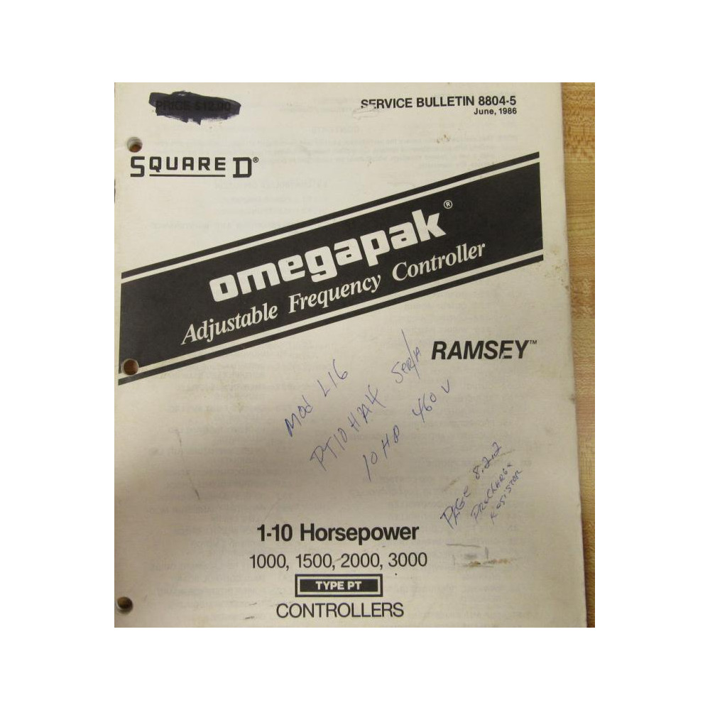 Square D 8804.5 Manual 88045 - Used