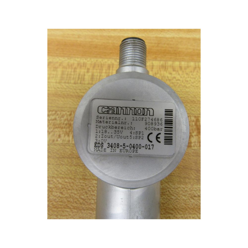 Cannon EDS 3408-5-0400-017 Electronic Pressure Switch EDS340850400017 - Used