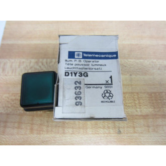 Telemecanique D1Y3G Operator Switch 93632 Green (Pack of 3)