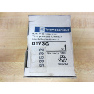 Telemecanique D1Y3G Operator Switch 93632 Green (Pack of 3)