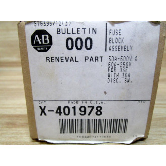 Allen Bradley X-401978 Fuse Block X401978