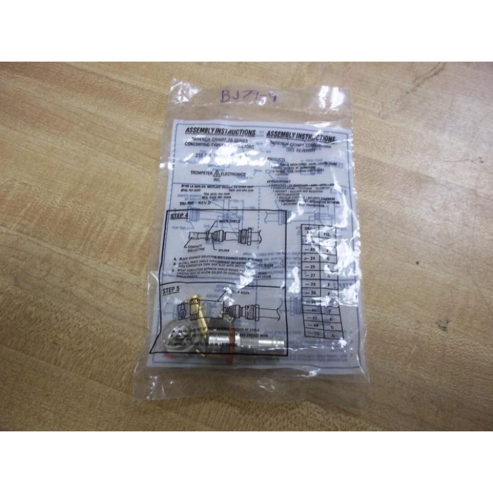 Trompeter Electronics BJ79-9 BulkHead JackTRB