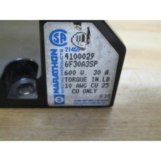 Marathon 6F30A3SP 4100029 Fuse Block 25 CU - New No Box