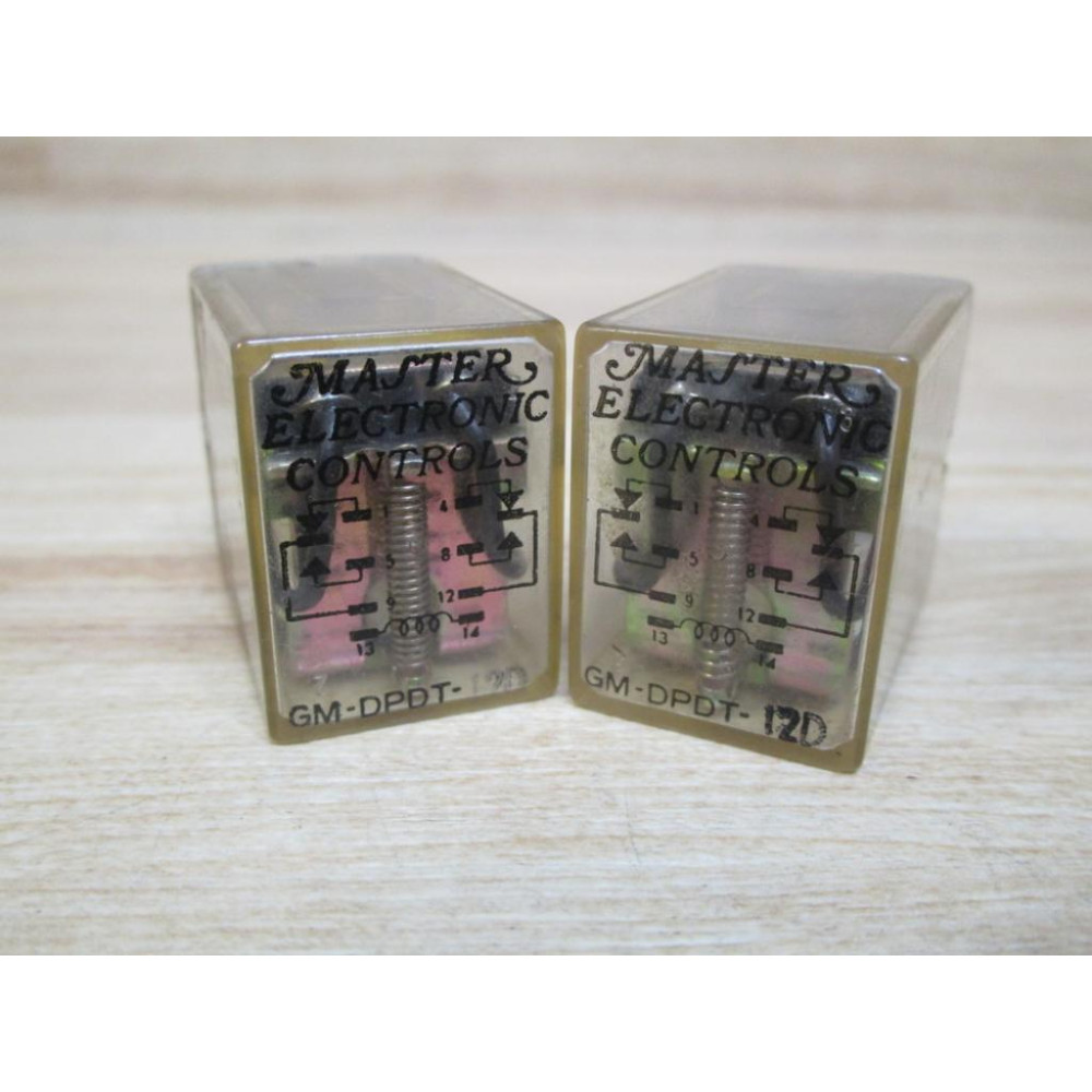 Master Electronic Controls GM-DPDT-12D Relay GMDPDT12D (Pack of 2) - New No Box