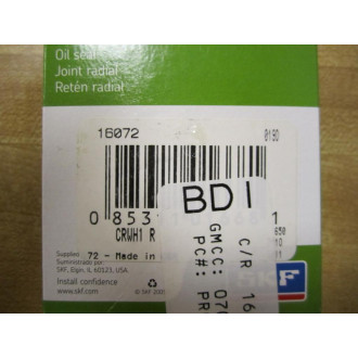 Chicago Rawhide 16072 SKF Oil Seal CR16072