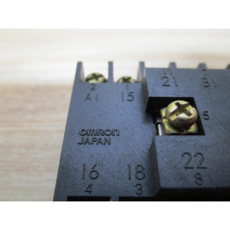 Omron P3G-11 Socket P3G11 Old Style-Missing Bottom Screw - Used