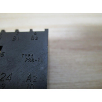 Omron P3G-11 Socket P3G11 Old Style-Missing Bottom Screw - Used