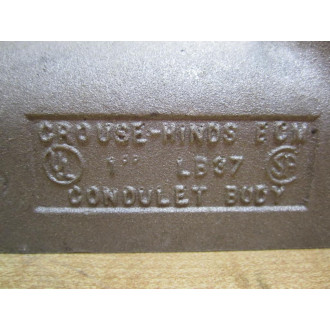 Crouse & Hinds LB37 Conduit Body - New No Box