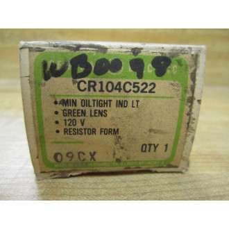 GE General Electric CR104C522 Pilot Light Green