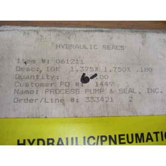 Chesterton 061211 Hydraulic Seal Pack Of 6