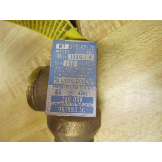 Watts Fluid Air 100XL Pressure Relief Valve 34" Set 150 - New No Box