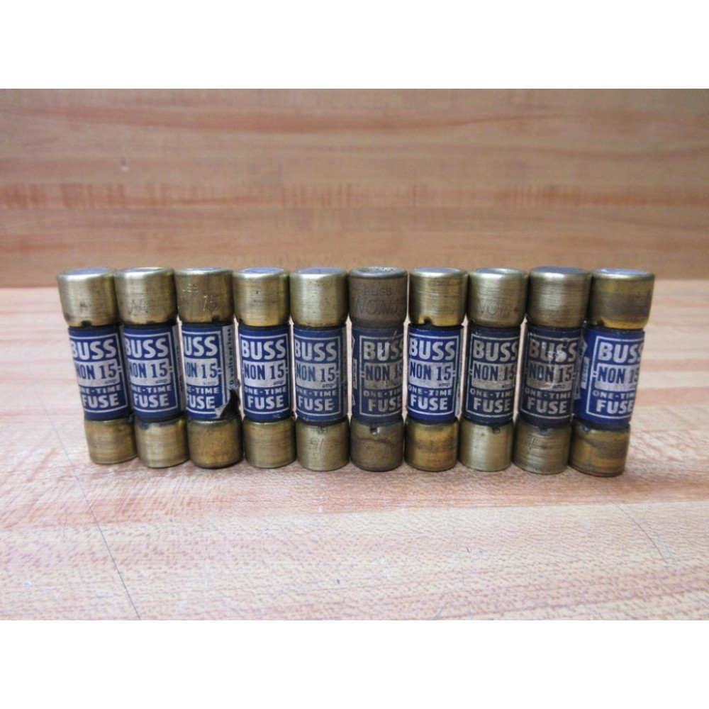 Buss NON-15 Bussmann Fuse Cross Ref 4XF90 Tested (Pack of 10) - Used