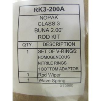 Nopak RK3-200A Class 3 BUNA 2.00" Rod Kit