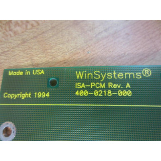 WinSystems ISA-PCM ISA Bus Adapter Card 400-0218-000 - Used