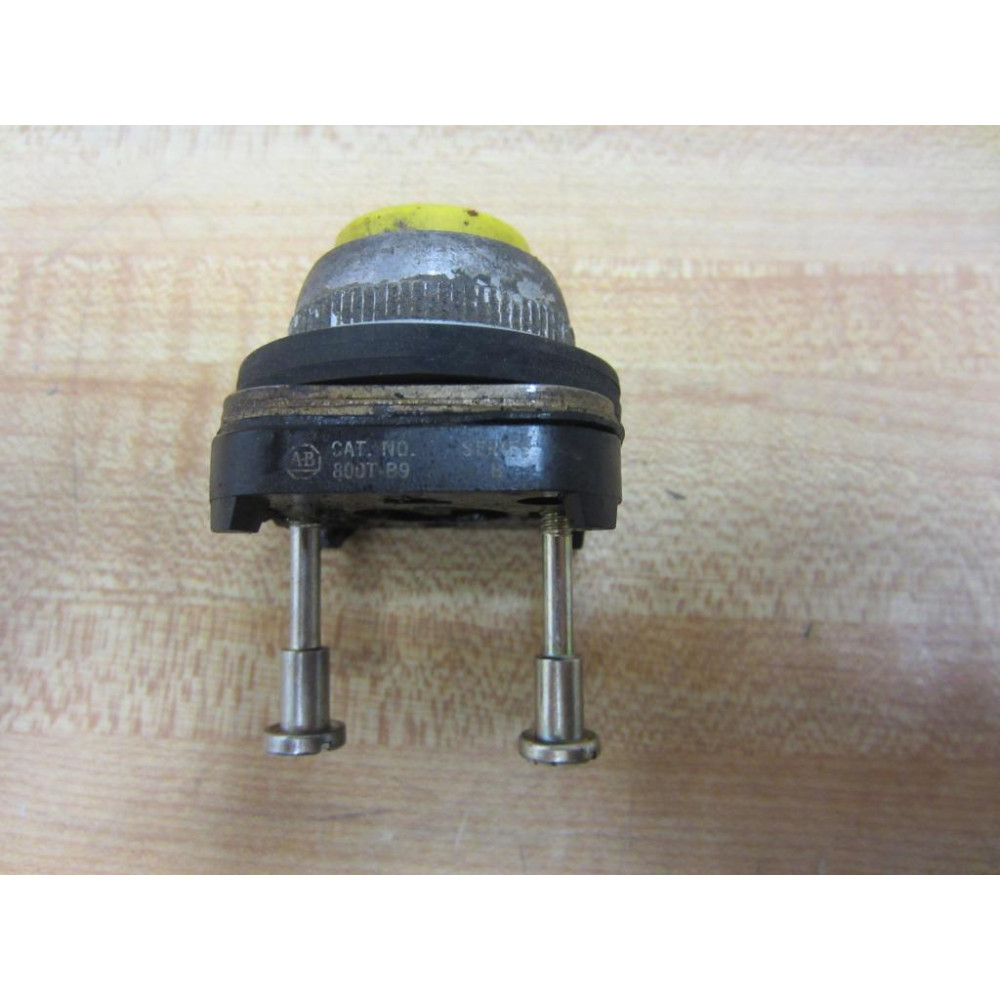 Allen Bradley 800T-B9 Pushbutton 800TB9 Yellow - Used