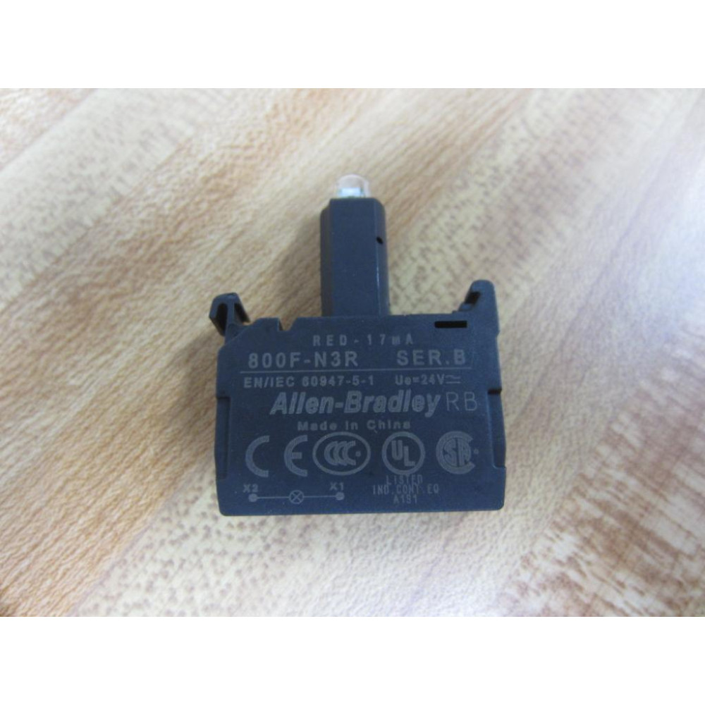 Allen Bradley 800F-N3R Red Integrated LED 800FN3R 17mA - New No Box