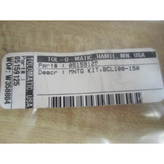 Tol-O-Matic 05159125 Mounting Kit BCL100-150 - New No Box