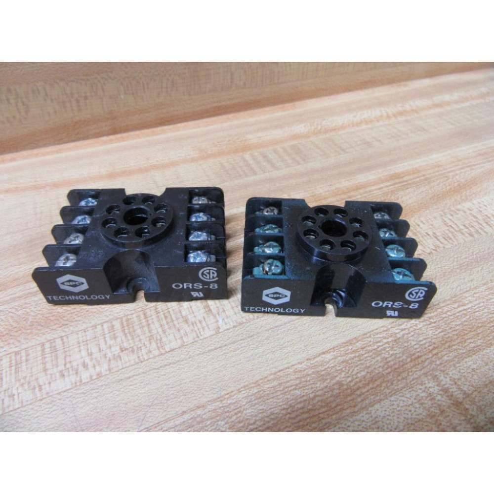 SPC Technology ORS-8 Relay Base 8 PIN 10AMP 300V ORS8 (Pack of 2) - Used