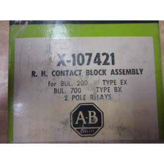 Allen Bradley X-107421 R.H. Contact Block X107421