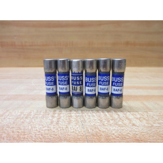 Bussmann BAF-8 BAF8 Fuses 8 Amp (Pack of 6) - New No Box