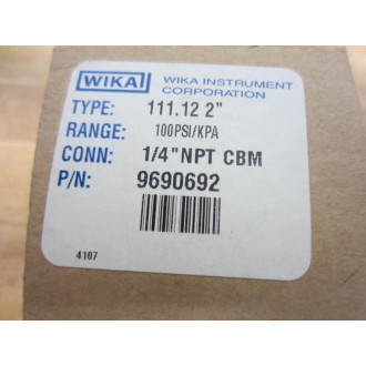 Wika 9690692 Gauge Type: 111.12 2"