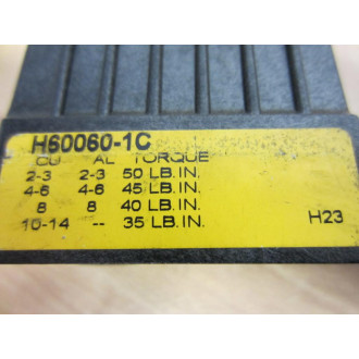 Bussmann H60060-1C H600601C H60060 1C Fuse Block 1 Pole 600V 6A - New No Box