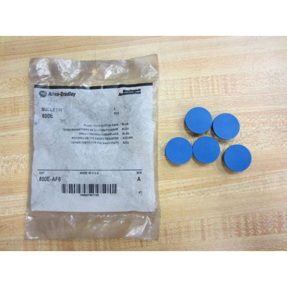 Allen Bradley 800E-AF6 800EAF6 Flush Push Button Cap Series A (Pack of 5)