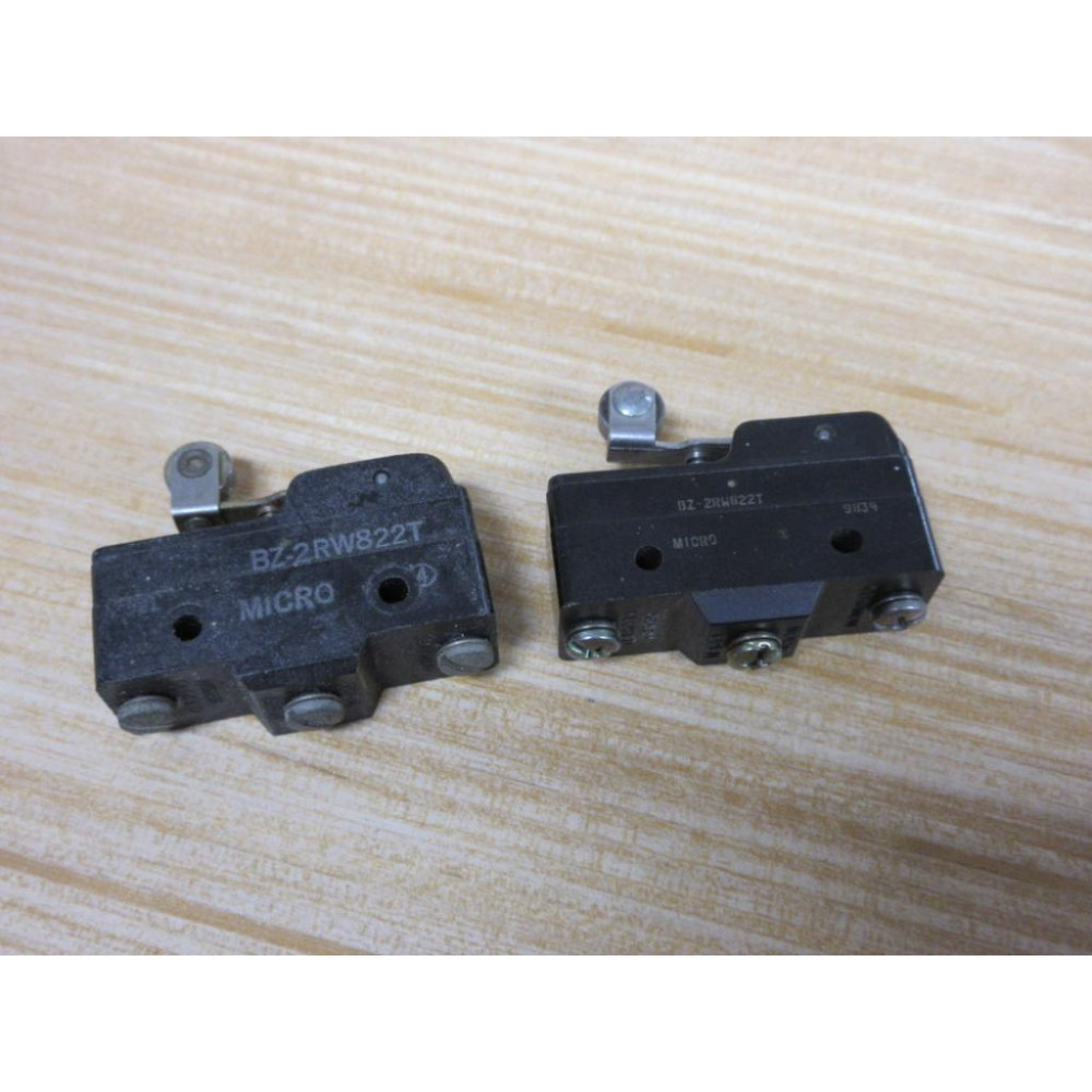 Micro Switch BZ-2RW822T Honeywell Roller Lever Switch BZ2RW822T (Pack of 2) - Used