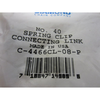Diamond Chain Company C-4466CL-08-P Spring Clip Connecting Link (Pack of 2)