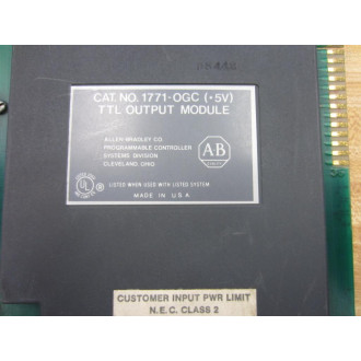 Allen Bradley 1771-OGC Module 1771-0GC 636028 Rev 9001 A - Used