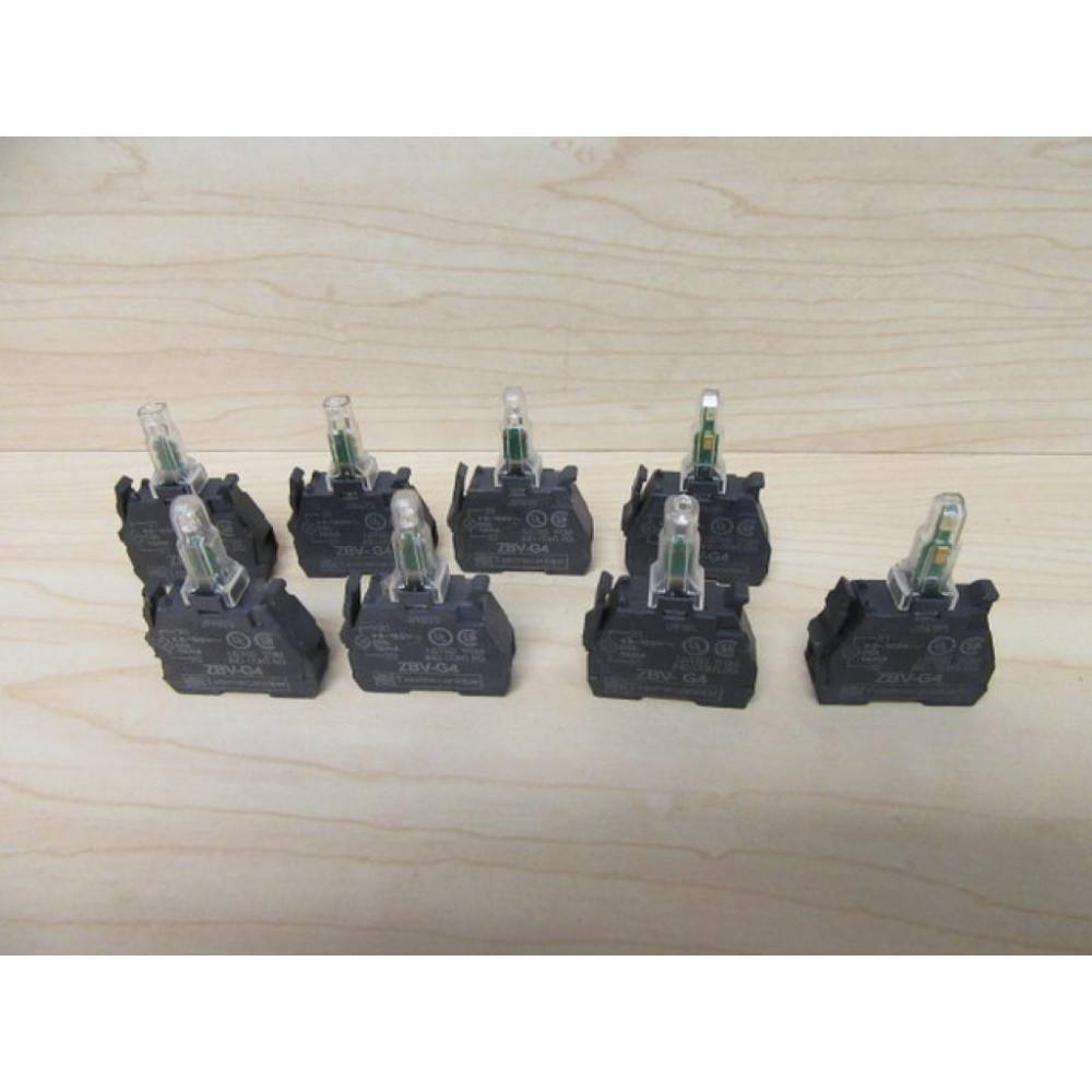 Telemecanique Schneider ZBV-G4 Light Module ZBVG4 38405 (Pack of 8) - Used