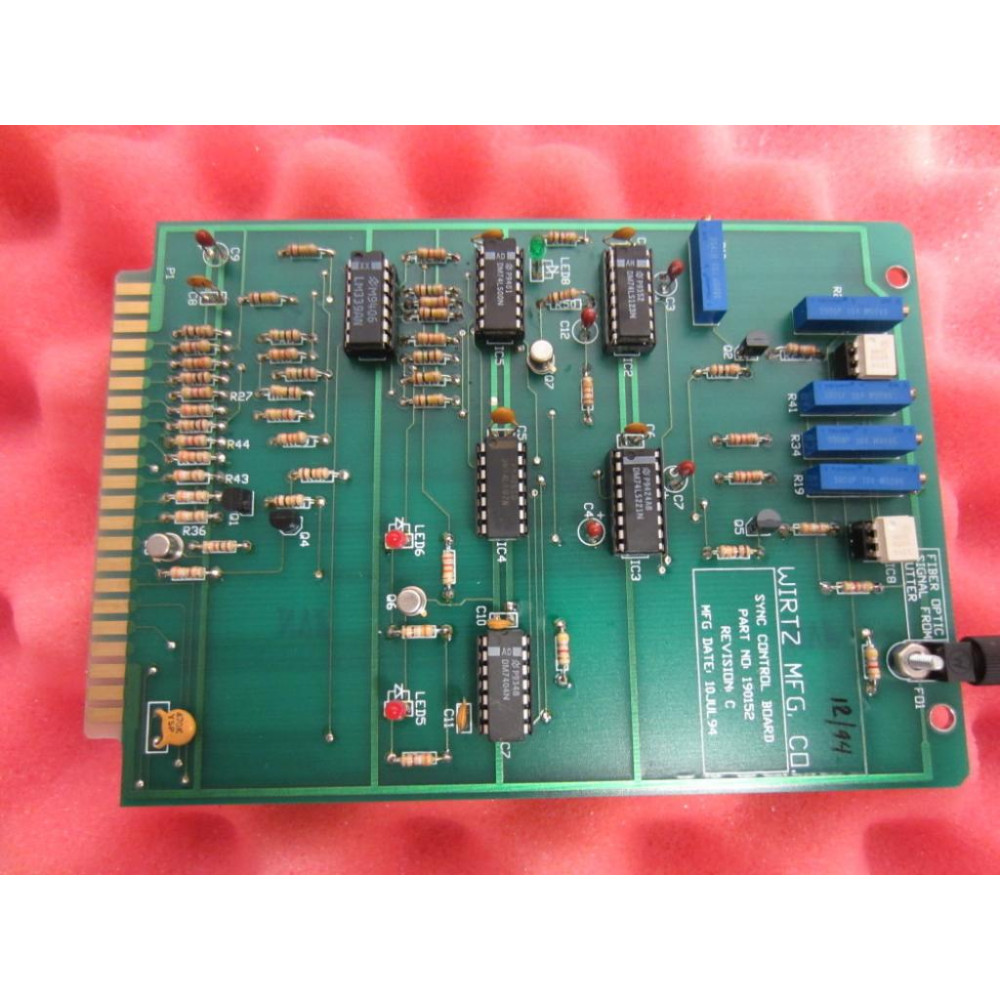 Wirtz Mfg. 190152 Sync Control Board Revision: C - New No Box