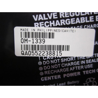 APC OM-1339 Battery Valve Regulated Rechargeable CP1270 - New No Box