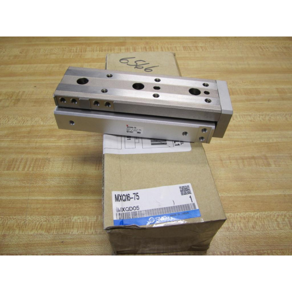 SMC MXQ16-75 Adjustable Stroke Slide Table Cylinder Actuator