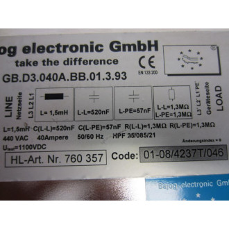 Bajog Electronic GB.D3.040A.BB.01.3.93 GBD3040ABB01393 760 357 - New No Box