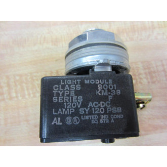 Square D 9001 KM-38 9001KM38 Light Module Series F - Used