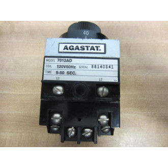 Agastat 7012AD Time Delay Relay Chipped - Used