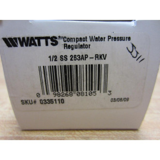 Watts 263AP-RKV 12 SS 0335110 Repair Kit SS263 AP-RK-V SS263AP-RK-V